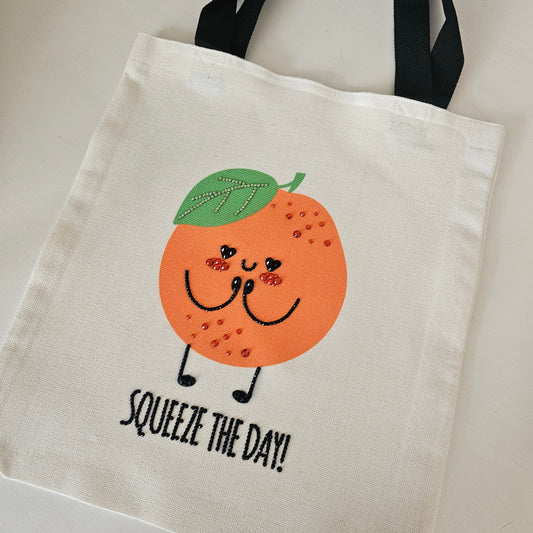 Squeeze the Day Bedazzled Reusable Bag