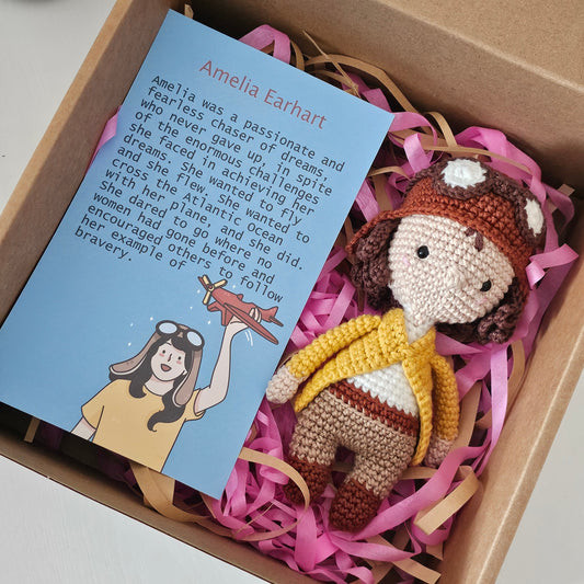 Emelia - The Trailblazing Aviator Crochet Doll